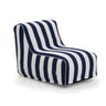 Divano Gonfiabile Sitzolo Air con rivestimento a strisce blu e bianche e schienale basso di hjh LIVING