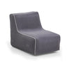Graues Luftsofa Sitzolo Air mit weißer Paspelierung und Stoffbezug von hjh LIVING