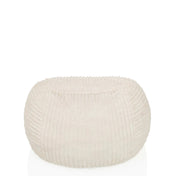 Pouf a sacco beige Sitzolo R con struttura superficiale a coste di hjh LIVING