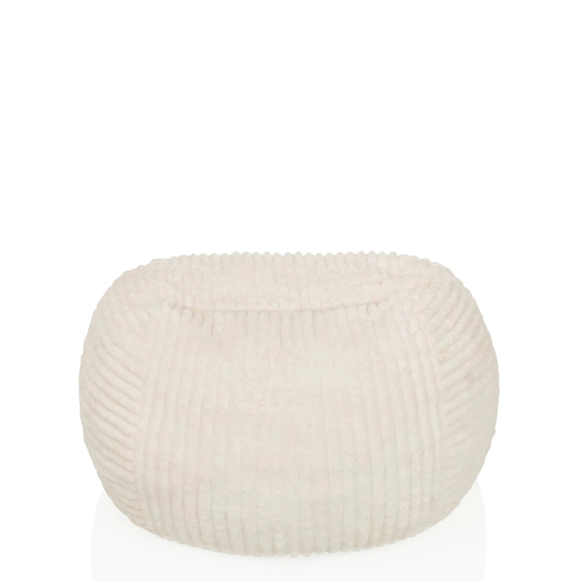 Pouf a sacco beige Sitzolo R con struttura superficiale a coste di hjh LIVING