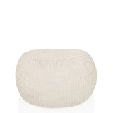 Pouf a sacco beige Sitzolo R con struttura superficiale a coste di hjh LIVING
