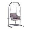 Sedia sospesa Skylo grigio scuro con struttura e cuscino di hjh LIVING