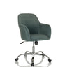Sedia Home Office SOLAO 300 con rivestimento in tessuto verde e base lucida di hjh OFFICE