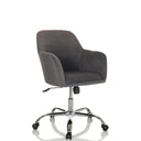 Sedia Home Office SOLAO 300 con rivestimento in tessuto grigio scuro e base lucida di hjh OFFICE