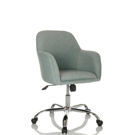 Sedia Home Office SOLAO 300 con rivestimento in tessuto verde menta e base a stella lucida di hjh OFFICE