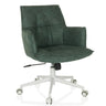 Sedia Home Office SOLAO LIFE W in color menta con rivestimento trapuntato e base bianca di hjh LIVING