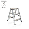 Scala richiudibile in alluminio SOLID con tre gradini e un'altezza di 59 cm di hjh OFFICE