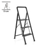 Scala richiudibile SOLID W6 nera con tre gradini e un manico di hjh OFFICE