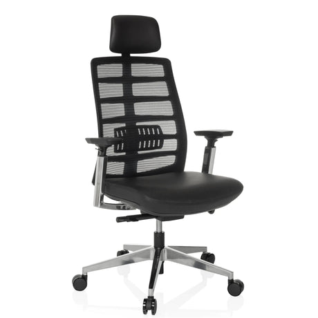 SPINIO ELITE L | Leder/Netz - High End Bürostuhl - buerostuhl24