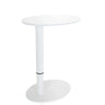 Scrivania in piedi bianca STAND III con piano ovale e base rotonda di hjh OFFICE