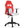Sedia girevole per bambini TEEN GAME AL in rosso e bianco con due ritagli nel poggiatesta di hjh OFFICE