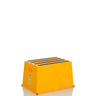 Sgabello TIO-E1 giallo con strisce antiscivolo nere e maniglia di hjh OFFICE