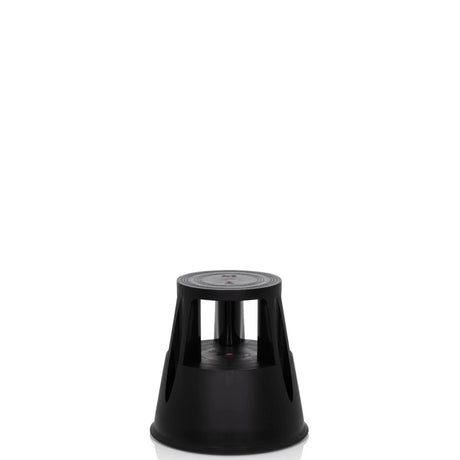 Sgabello TIO-M I in plastica nera con base rotonda di hjh OFFICE