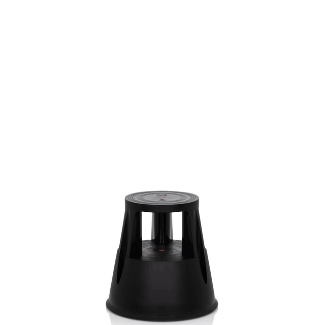 Sgabello TIO-M I in plastica nera con base rotonda di hjh OFFICE