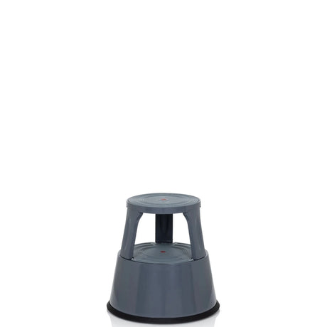 Sgabello TIO-M II grigio scuro con due gradini e base antiscivolo di hjh OFFICE