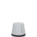 Sgabello grigio TIO-S con anello di base nero antiscivolo di hjh OFFICE