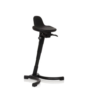 Ausilio per la posizione eretta TOP WORK 34 nero con seduta ergonomica e base a stella di hjh OFFICE