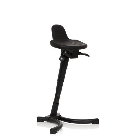Ausilio per la posizione eretta TOP WORK 34 nero con seduta ergonomica e base a stella di hjh OFFICE