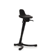 Ausilio per la posizione eretta TOP WORK 34 nero con seduta ergonomica e base a stella di hjh OFFICE