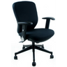 Sedia da ufficio professionale TRAFFIC 20 nera con braccioli e base a stella con ruote di hjh OFFICE