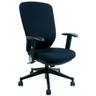 Sedia da ufficio professionale TRAFFIC 30 nera con braccioli e base a stella con ruote di hjh OFFICE