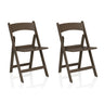 Due sedie da esterno pieghevoli in legno marrone TRAVANO 1 di hjh LIVING