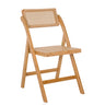 Sedia pieghevole TUDELA BAMBOO marrone in bambù con intreccio viennese sulla seduta e sullo schienale di hjh LIVING