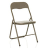 Sedia pieghevole TUDELA BASIC color tortora con rivestimento in PVC e struttura in metallo di hjh OFFICE
