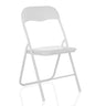 Sedia pieghevole TUDELA BASIC bianca in PVC con semplice schienale e seduta di hjh OFFICE