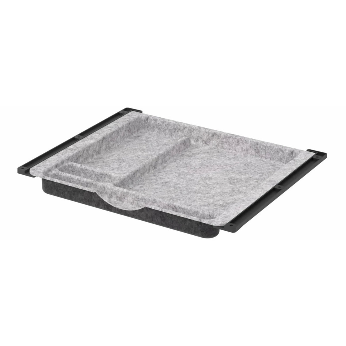 Organizer per cassetti in feltro grigio mélange UCF1 con bordo nero di hjh OFFICE PRO