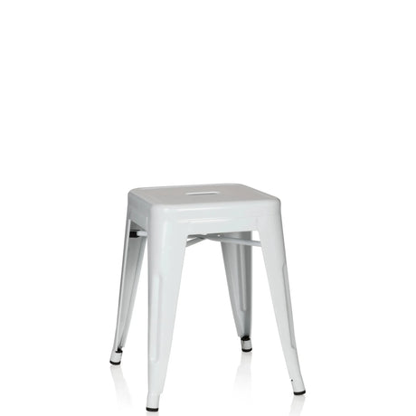 Sgabello bistro bianco VANTAGGIO con seduta quadrata e quattro gambe di hjh OFFICE