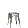 Sgabello bistro VANTAGGIO in metallo color platino con seduta quadrata di hjh OFFICE