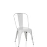 Sedia bistro VANTAGGIO BRUSH in metallo bianca con schienale rotondo di hjh OFFICE