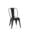 Sedia bistro VANTAGGIO BRUSH in metallo nero con schienale alto di hjh OFFICE