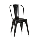 Sedia bistro nera VANTAGGIO COMFORT in metallo lucido con schienale alto di hjh OFFICE