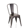 Sedia bistro VANTAGGIO COMFORT in look nero-oro con struttura in metallo e schienale curvo di hjh OFFICE