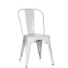 Sedia bistro VANTAGGIO COMFORT bianca in metallo con bordi arrotondati dello schienale di hjh OFFICE