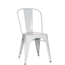 Sedia bistro VANTAGGIO COMFORT bianca in metallo con bordi arrotondati dello schienale di hjh OFFICE
