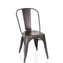 Sedia bistro VANTAGGIO COMFORT in look nero-oro con struttura in metallo e schienale curvo di hjh OFFICE