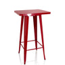Tavolo da bar rosso VANTAGGIO HIGH T con piano quadrato e quattro gambe di hjh OFFICE