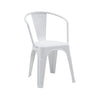 Sedia bistro Vantaggio Poly bianca in plastica con braccioli integrati di hjh OFFICE