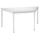 Scrivania grigia VEKTOR 5 con un piano rettangolare e quattro gambe di hjh OFFICE PRO