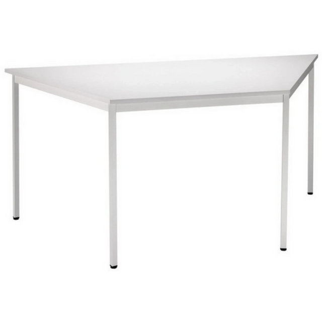 Scrivania grigia VEKTOR 5 con un piano rettangolare e quattro gambe di hjh OFFICE PRO
