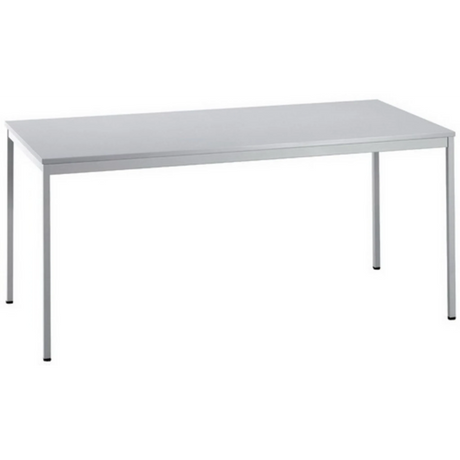 Scrivania VEKTOR 5 con piano grigio e struttura grigia di hjh OFFICE PRO