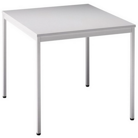 Tavolo quadrato VEKTOR 5 con piano grigio e struttura grigia di hjh OFFICE PRO