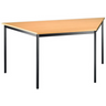 Scrivania VEKTOR 6 con piano color faggio e struttura nera di hjh OFFICE PRO