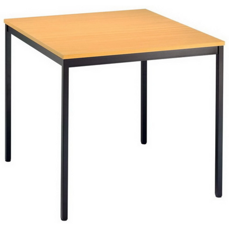Tavolo quadrato VEKTOR 6 con piano color faggio e struttura nera di hjh OFFICE PRO