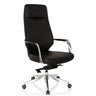 Poltrona professionale VELVET nera con braccioli e base a stella in alluminio lucido di hjh OFFICE
