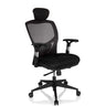 High-end Sedia da ufficio VENUS BASE in grigio-nero con schienale in rete e poggiatesta di hjh OFFICE