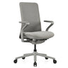 High-end Sedia da ufficio VERVIO in grigio con schienale in rete e braccioli di hjh OFFICE